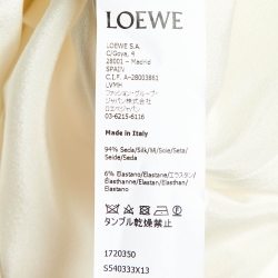 مملوكة مسبقًا Loewe Cream Floral Patterned Lace Sleeveless Dress S