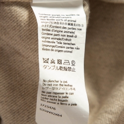 Pre Owned Loewe Off White Leather Trim Denim Workwear Jacket M