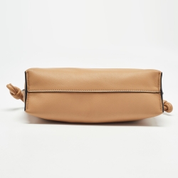 Loewe Brown Leather Mini Flamenco Clutch