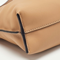 Loewe Brown Leather Mini Flamenco Clutch