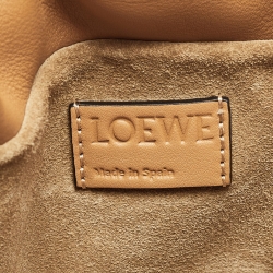 Loewe Brown Leather Mini Flamenco Clutch