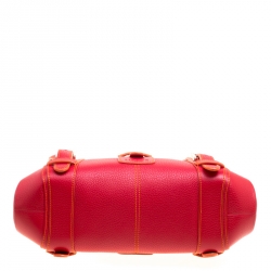 Pre Owned حقيبة لويفي جلد حمراء