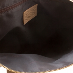 Pre Owned Loewe Beige Leather Crystal Embellished Tote