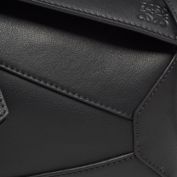 Pre Owned Loewe Black Leather Mini Puzzle Shoulder Bag