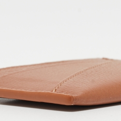 مملوكة مسبقًا Loewe Brown Leather Puzzle Edge Card Holder