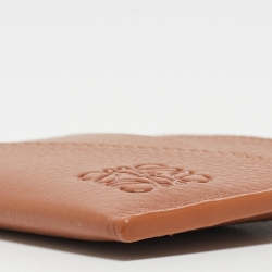 مملوكة مسبقًا Loewe Brown Leather Puzzle Edge Card Holder