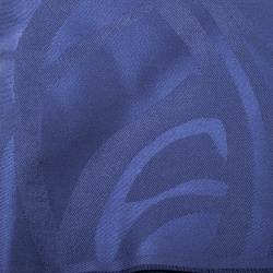 Pre Owned Loewe Blue Printed Silk Tassel Detail Stole