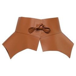 Pre Owned Loewe Brown Leather Obi Corset Belt L