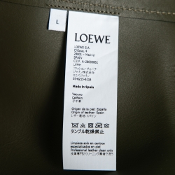 Pre Owned Loewe Pickle Green Leather Obi Waist Belt L
