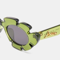 Pre Owned Loewe x Paula's Green/ Grey LW40088U Geometric Sunglasses