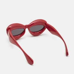 Pre Owned Loewe Red LW400971 Inflated Cat Eye Sunglass