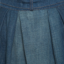 Pre Owned Loewe Indigo Light Wash Denim High Waist Culottes S