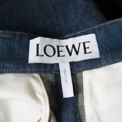 Pre Owned Loewe Indigo Light Wash Denim High Waist Culottes S
