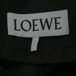 Pre Owned Loewe Black Linen Tie-Up Sleeve Detail Coat XS