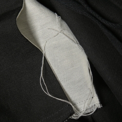 Pre Owned Loewe Black Linen Tie-Up Sleeve Detail Coat XS