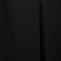 Pre Owned Loewe Black Linen Tie-Up Sleeve Detail Coat XS
