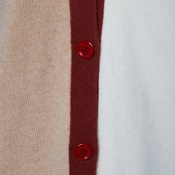 Pre Owned Loewe Color Block Wool Oversized Cardigan L