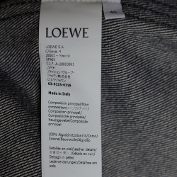Loewe Navy Blue Denim Oversized Trapeze Peacoat S