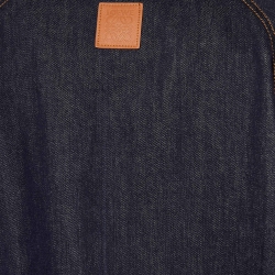 Loewe Navy Blue Denim Oversized Trapeze Peacoat S