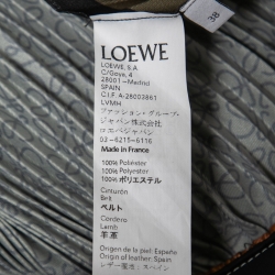 Pre Owned Loewe Multicolor Satin-Silk Anagram Pleated Asymmetrical Skirt M