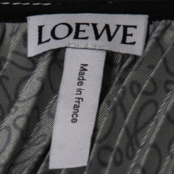Pre Owned Loewe Multicolor Satin-Silk Anagram Pleated Asymmetrical Skirt M