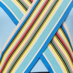 Pre Owned Loewe Black/Blue Wool Knit Maxi Dress M