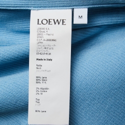 Pre Owned Loewe Black/Blue Wool Knit Maxi Dress M