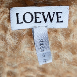 Pre Owned Loewe Camel Brown Anagram Mohair Wool Knit Sweater S