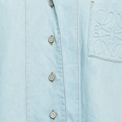 مملوكة مسبقًا Loewe Blue Anagram Pyjama Denim Shirt S