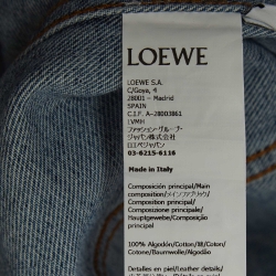 Pre Owned Loewe Blue Anagram Embossed Denim Jacket and Jeans Set S Waist 26''