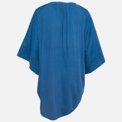 Pre Owned Loewe Blue Cotton-Blend Lunar Calendar Print Oversized T-Shirt M