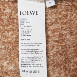 Pre Owned Loewe Cream/Brown Anagram Cotton Blend Vest M