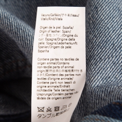Pre Owned Loewe Blue Leather Trim Denim Jacket S