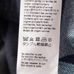 Pre Owned Loewe Blue Leather Trim Denim Jacket S