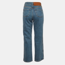 مملوكة مسبقًا Loewe Blue Anagram Denim High Rise Jeans S Waist 26"