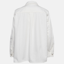 Pre Owned Loewe X Paula's Ibiza White Anagram Denim Overshirt M