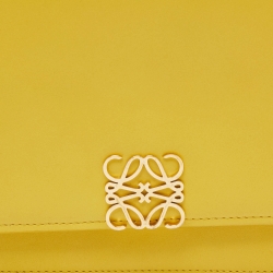 Pre Owned Loewe Yellow Leather Goya Shoulder Bag