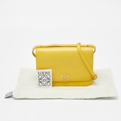 Pre Owned Loewe Yellow Leather Goya Shoulder Bag