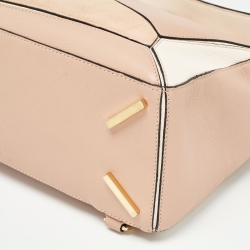 Pre Owned Loewe Multicolor Leather and Suede Medium Puzzle Shoulder Bag