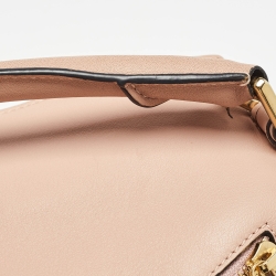 Pre Owned Loewe Multicolor Leather and Suede Medium Puzzle Shoulder Bag