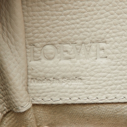 Loewe Grey Leather Mini Hammock Drawstring Bag