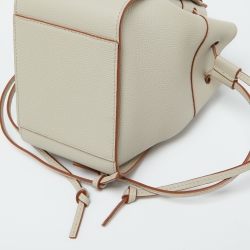 Loewe Grey Leather Mini Hammock Drawstring Bag
