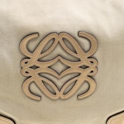 Loewe Beige/Gold Canvas and Leather Hobo