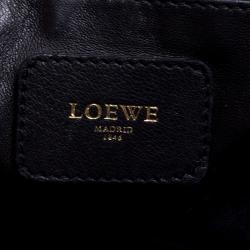 مملوكة مسبقًا Loewe Metallic Beige Leather Amazona Satchel