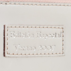 مملوكة مسبقًا Loewe Metallic Peach/Silver Woven Leather Limited Edition Amazona Woven Bag