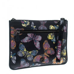 Loewe Multicolor Butterfly Print Leather Wrislet Clutch