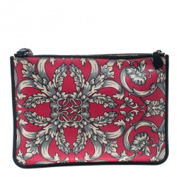 Loewe Multicolor Butterfly Print Leather Wrislet Clutch