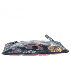 Loewe Multicolor Butterfly Print Leather Wrislet Clutch