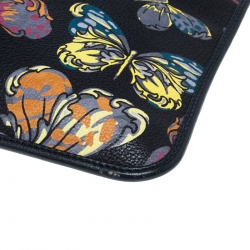 Loewe Multicolor Butterfly Print Leather Wrislet Clutch