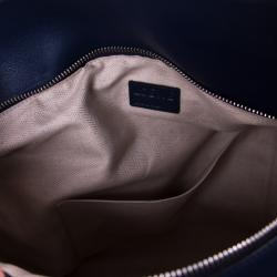 Loewe Navy Blue Leather Large Puzzle Bag